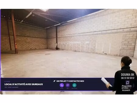 location local d'activités 250 m²