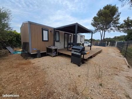 vends terrain avec mobilhomme