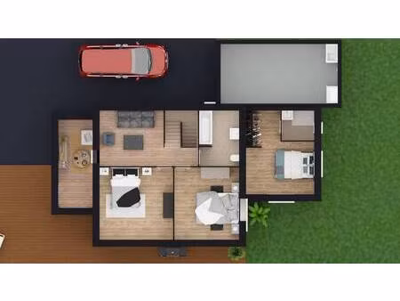 terrain avec maison neuve à vendre