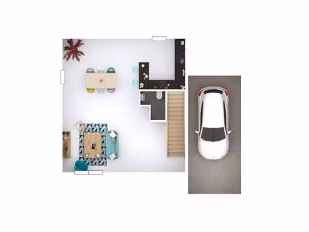 terrain avec maison neuve à vendre