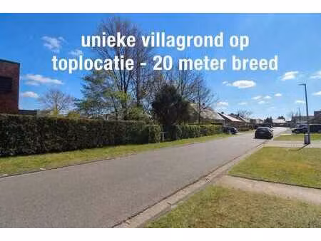 villagrond 20 m breed op rustige toplocatie