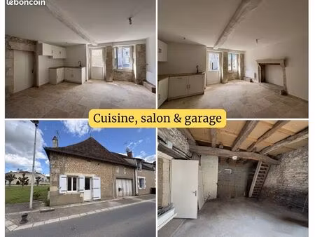 à louer – maison de plain-pied rénovée avec garage – saint-germain (86)
