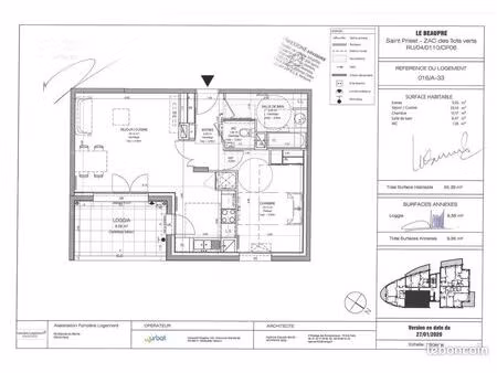 appartement 2 pièces 55 m²