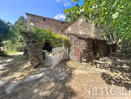 ancienne ferme et magnanerie cévenole avec gîtes  6 hectares de terrain et vue sur la vall