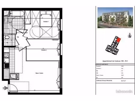 t3 au calme - centre-ville