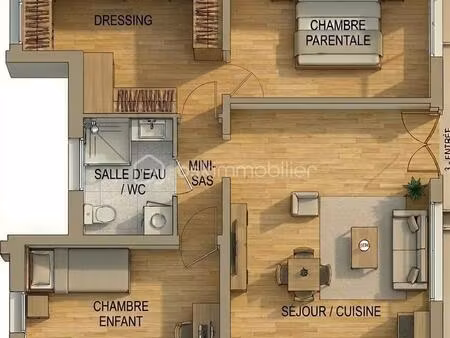 appartement de 46 m² à les clayes-sous-bois
