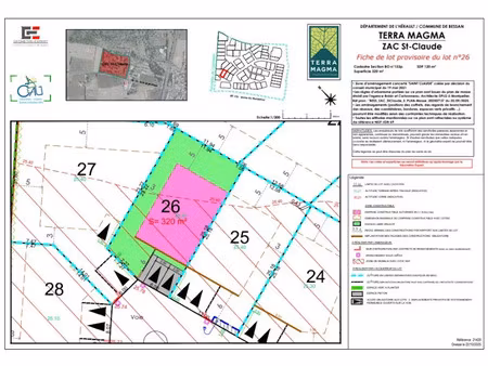 vente terrain 320 m² à bessan (34550)  129 900 €