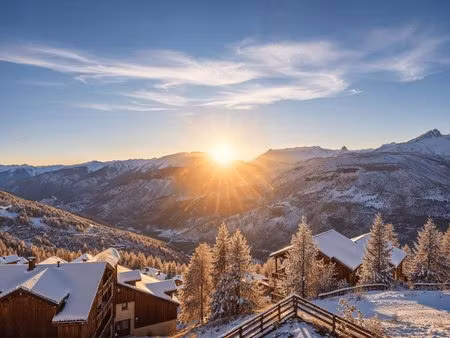 peisey-vallandry – t6 - vue valleé/mont blanc avec terrasses - skis aux pieds - 14...
