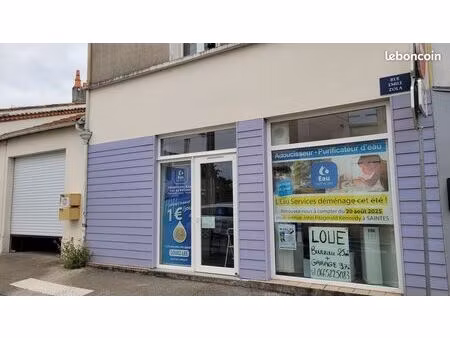 local commercial avec garage - saintes rive droite centre ville proche leclerc non inondab