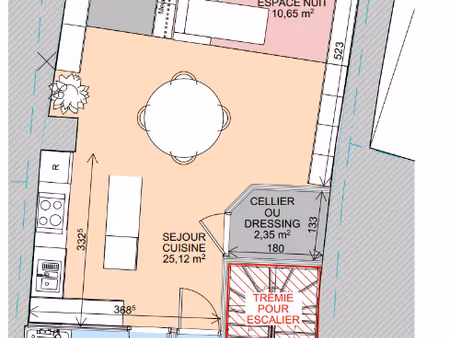 plateau de 48m2 avec terrasse privative de 20m2  centre lamb