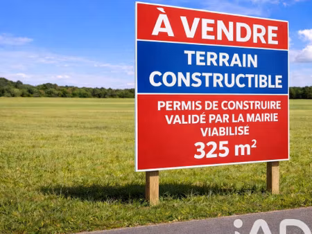 vente terrain à bâtir 325 m²