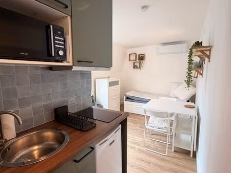 studio climatisé entièrement rénové + local vélo fermé