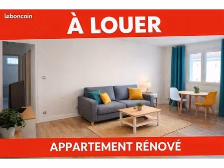 t3 rénové 57m² – 2 chambres – centre beaupréau + parking