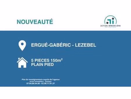 vente maison à ergué-gabéric (29500) : à vendre / 150m² ergué-gabéric