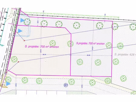 terrain à batir de 700 m² à vinay - 110 000 €