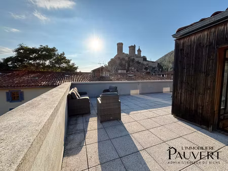 appartement meublé t4 toit-terrasse centre de foix