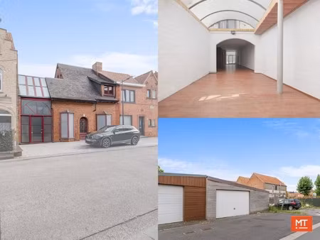 bijzonder ruime woning met opslagruimte  dubbele garage en uitweg in centrum langemark