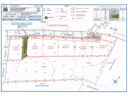 terrain à batir plat de 844 m²