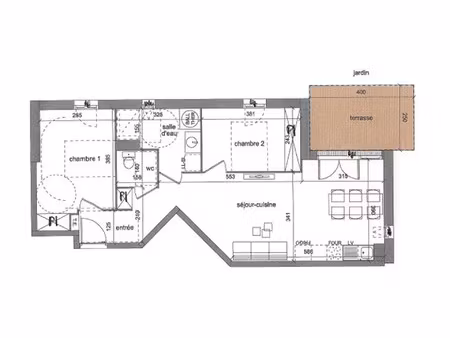 appartement biscarrosse m² t-3 à vendre  293 000 €
