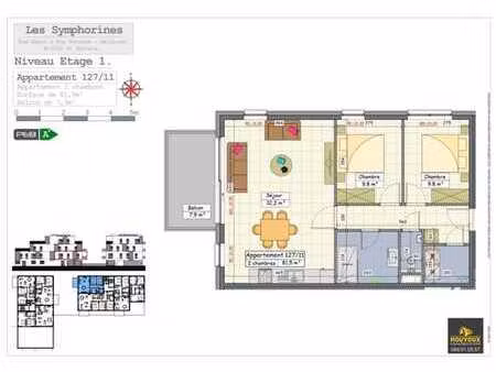 appartement 2 chambres réservé pour l'ais