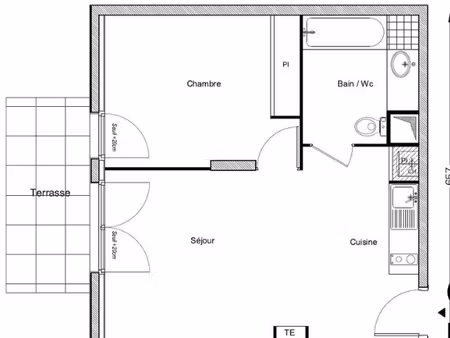 t2 / 41m² / sucy bonneuil (rer a)