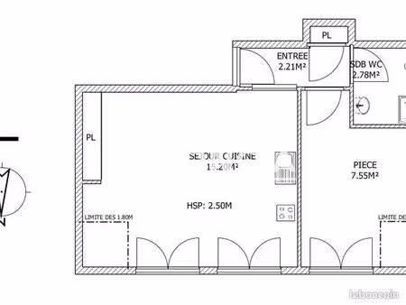 studio 1 pièce 27 m²