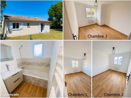 maison rénovée de 74m2 avec 3 ch  terrain 700m2 - quartier recherché