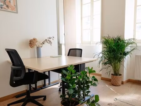 bureau privé 2 postes coworking plein centre