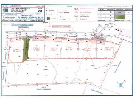 vente terrain 840 m² à navarrenx (64190)  29 000 €