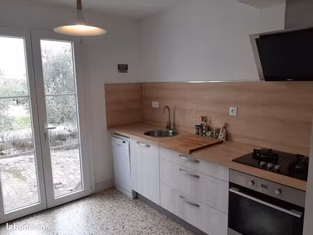 maison t5 meublée + garage et cave + jardin arboré