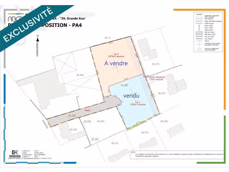 vente terrain 1572 m² à parcey (39100)  105 000 €