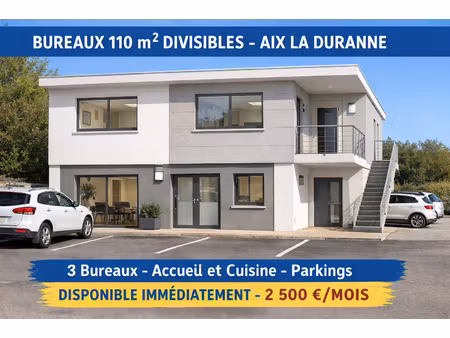 bureaux divisibles 110 m² environ aix la duranne