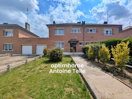 bazuel - maison gmf semi mitoyenne à conforter  3/4 chambres avec devanture  garage  terra