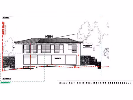 terrain 1000 m² avec permis purgé pour une maison de 215 m² à allauch 13190