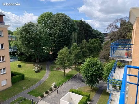 t2 meublé 53m² + balcon + garage fermé – résidence calme avec parc – saint-andré-lez-lille