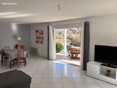 maison contemporaine avec piscine – 107 m² – terrain 1 165 m² – cadre nature & proche bass
