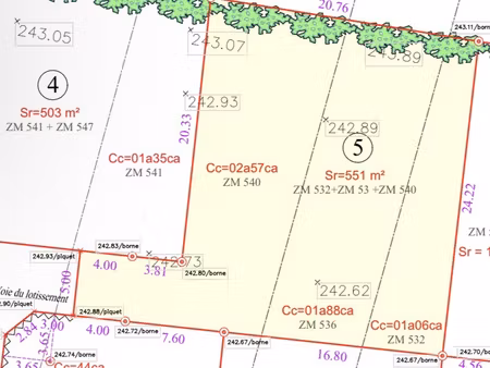 terrain viabilisé à 10 min de dijon nord