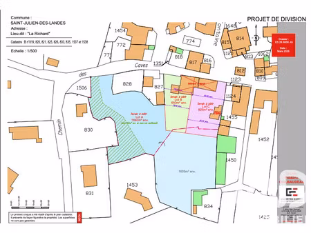 vente terrain à bâtir 650 m²