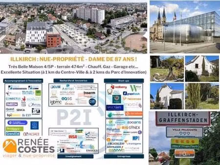 vente en nue propriété - f87 ans - illkirch graffenstaden (67400