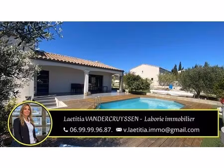 a vendre villa t5 de 158 m2 avec garage et piscine sur une parcelle de 1060 m2 à narbonne