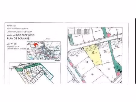 terrain constructible à vendre