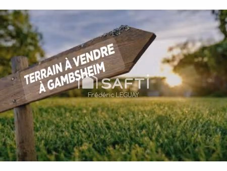 vente terrain 1040 m² gambsheim (67760)