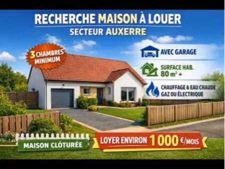 recherche maison secteur auxerre / monéteau aout 2026