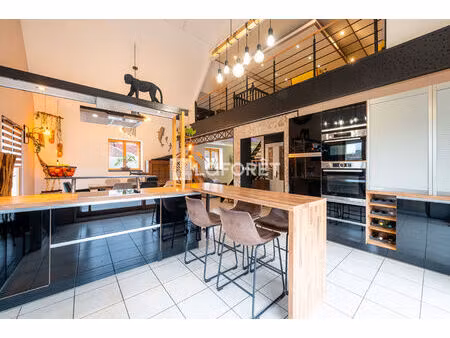 superbe longère style loft  192m²  semi plain pied  4ch
