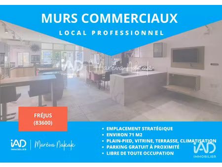 vente commerce 71 m² fréjus (83600)