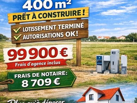 terrain 400 m² arvert