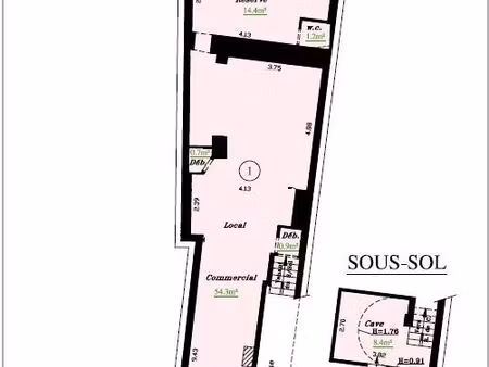 local 71.50 m² - avenue jean lolive