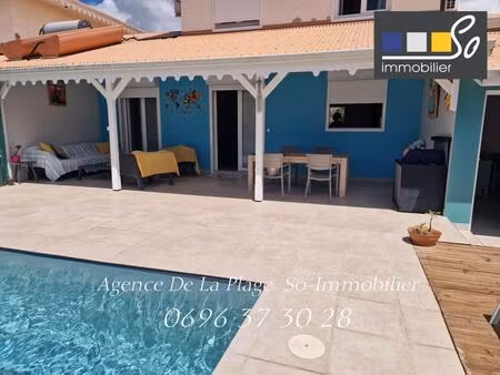belle villa mitoyenne - 4 ch - piscine - le diamant - martinique