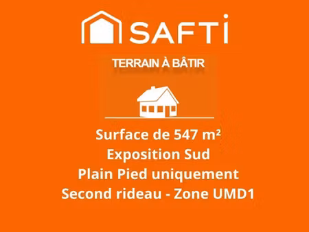 vente terrain à batir 547 m² à saint-sebastien-sur-loire (44230)  97 000 €