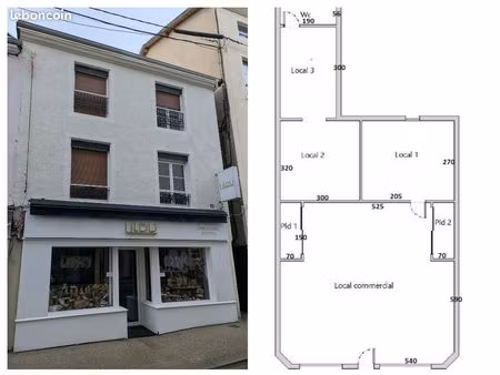 local commercial à louer proche rue piétonne